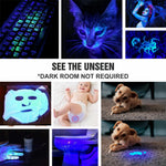 LinkMejor Tool AA 2.0 365nm UV Flashlight with 14500 Battery Purple Light Mini Portable Torch Medical Test Light