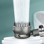 LinkMejor High-Pressure Shower Head One-Key Stop Adjustable Spray 3-Mode With Massage Brush Filter Rain Shower Faucet Bathroom Accessories