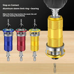 Multifunctional Countersink Drill Bits Adjustable Depth Aluminum Limit Ring High Precision Carbon Steel Bits Woodworking Tools 4 Sizes Drill Bits
