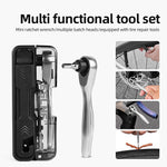 LinkMejor 14-in-1 Flip-top Mini Multifunctional Wrench Tools Set Portable Bike Allen Key Tyre Lever Quick Release Wrench Gadgets Bicycle Repair Kits