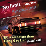 LinkMejor DC162A RTR 1/16 2.4G 4WD 50km/h Drift RC Car ESP Gyro Mini Race LED Light High Speed Racing On-Road Full Proportional Classic Retro Electric Remote Radio Control Vehicles Model Toys