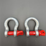 Heavy-Duty D-Ring Swivels 3/8in 1-Ton and 1/2in 2-Ton Rust-Resistant for Chains Wire Ropes Outdoor Construction Camping