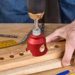LinkMejor 3-10mm Doweling Jig Drill Guide 90 Degree Straight Hole Positioner with 8 Steel Bushings Accurate Woodworking Tool