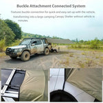 Xmund Large Capacity Outdoor Car Rear Tent Camping Picnic Car Rear Tent with Canopy Car Rear Extension Tent Sunshine-Proof Rain-Proof Car Rear Tent