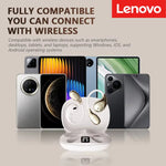 LENOVO TA320 TWS Earbuds Wireless bluetooth 5.4 Earphone 14.2mm Large Moving Coil 360° Panoramic Sound Low Delay Digital Power Display Earhooks Sports Headphones