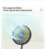 LinkMejor Car Hose Fan 3-Speed 360° Adjustment USB Powered Rear Seat Universal Vehicle Cooling Fan
