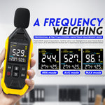 LinkMejor FDM01 High-Precision Digital Noise Decibel Meter 31.5Hz-8.5KHz Range 30-130dB Fast Slow Response Top Rated Acoustic Analysis Tool