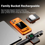 PD20W 5000/10000mAh Magnetic Wireless Power Bank with Digital Display External Battery Power Supply with 1 Input & 2 Outputs Fast Charging for iPhone 17 17Pro 16 15 Pro Max 14 13 for Xiaomi 17pro for Samsung Galaxy S25 Ultra Come with Phone Stand