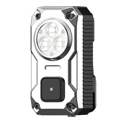 LinkMejor SD-34 Tri-source EDC Flashlight with Magnetic Back Design 1200mAh USB Type-C Rechargeable Mini Clip Light LED keychain Light for Hiking Fishing Camping Outdoor Survival