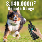 PC30 Electric Dog Training Collar Remote Control Pet Anti Bark IP67 Waterproof Rechargeable Beep Shock Vibration Mode 3140000ft² Range Type-C Charging Remote Pet Controller