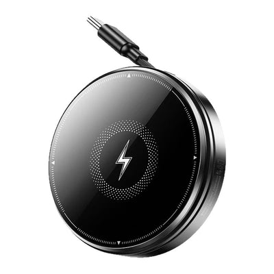 M1 15W 3-in-1 Magnetic Wireless Charger Come with 90cm Type-C Retractable Cable Fast Wireless Charging Pad for Smart Phones for iPhone 17 17Pro Max 16 15 14 for Xiaomi 17pro for Huawei Mate XTs for OPPO for Airpods for Apple Watch