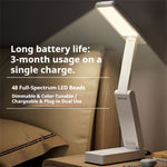 Elfeland Foldable Desk Lamp Dimmable Touch LED Night Light Portable USB Charging Reading Light Bedside