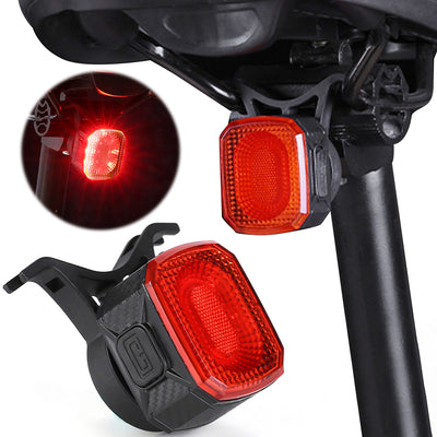LinkMejor Smart Sensing Brake Bicycle Taillight 6 Lighting Modes Waterproof Type-C Charging Bike Rear Light for MTB Night Riding Warning Safety