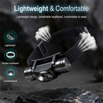 LinkMejor HP440 Aluminum Alloy Headlamp Strong Light Long Range High Light Waterproof Rechargeable Long Life Headlamp Camping Headlight