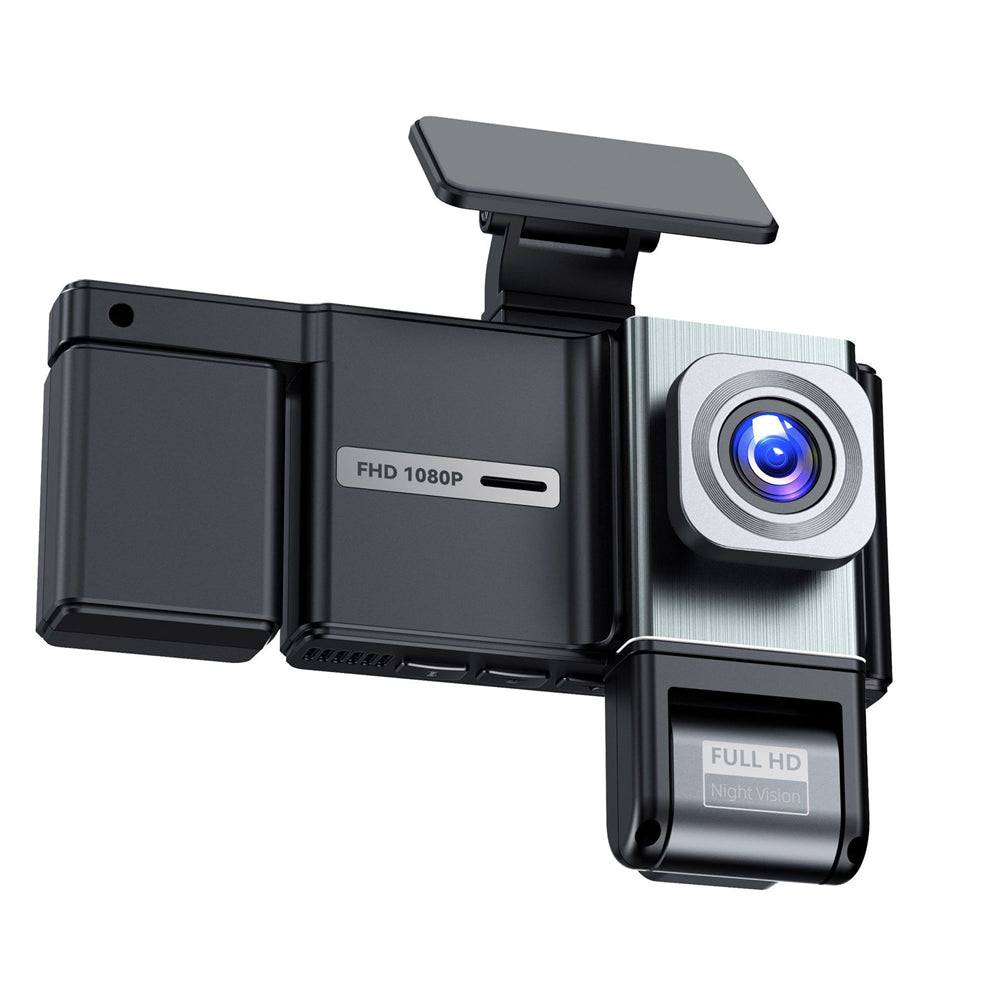 LinkMejor C8 Quad-Lens Dash Cam WIFI 1080P Full HD Night Vision Quad-Recording Car DVR IPS Screen Wide-Angle Motion Detection Driving Recorder