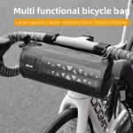 LinkMejor Bike Handlebar Bag Large Capacity Waterproof Bicycle Front Bag With Shoulder Strap Portable Cycling Storage Pannier For MTB Road Bike