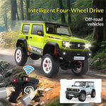 TRASPED HG4-210 RTR 1/16 2.4G 4WD RC Car for SUZUKI JIMNY Rock Crawler LED Light Simulated Smoking Sound Metal Gears Oil Filled Shocks Drive Shaft Wheel Rims Off-Road Climbing Truck Vehicles Models Toys