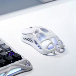 Gravastar Mercurys M2 Gaming Mouse PAW3395 Sensor Tri-mode Skeletal Frame Design RGB Lights 26000DPI 5 Programmable Buttons 1KHz Polling Rate Wireless Mouse