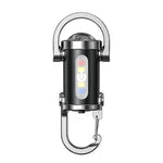 Multifunctional Mini LED Keychain Flashlight with UV Light USB Rechargeable Waterproof LED Keyring Practical Inspection Work Light Outdoor Activities Key Chain Light