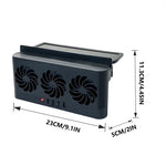 F-817 Solar Powered Car Exhaust Fan 3 Fans 2.5W Window Mount Cooling Vent USB Air Circulation Exhaust Fan