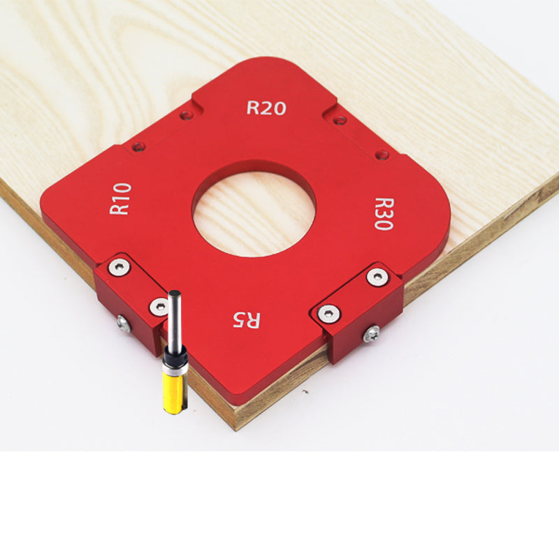 Woodworking Router Round Corner Radius Template Router Table Corner Radius Jig Wooden Board Arc Cutting Auxiliary Tool DIY Template