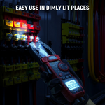 LinkMejor HT208F Inrush Digital Clamp Meter True-RMS 1000A AC/DC Current 1000V AC/DC Voltage Frequency Resistance Capacitance Continuity Temperature NCV VFD LoZ