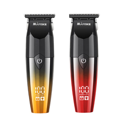LinkMejor MS-5066 Professional Hair Clipper 7200RPM Motor 800mAh Battery Cordless USB Recharge R-Shaped Blade Digital Display Adjustable Comb Trimmer
