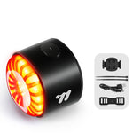WEST BIKING 80LM Smart Dynamic Brake Sensing Bicycle Taillight 400mAh Battery Type-C Fast Charging IP65 Waterproof Vibration-sensing Bike Rear Light for MTB Night Cycling