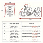 210D Motorcycle Cover Rainproof Sunscreen Anti-UV Motorbike Cover Thickened Oxford Cloth Dust Cover Built-In Anti-Theft Buckle