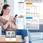 Tuya WiFi Smart Temperature and Humidity Sensor Thermometer Hygrometer Indoor with LED Screen Display Support Alexa Google Home