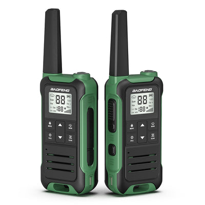 Baofeng BF-T22 Walkie Talkies 16 Channels 446MHz PMR License-Free Two-Way Radios LED Flashlight Hands-Free VOXs 1400mAh Type-C USB Charging