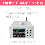LinkMejor TFT2.8 PLAYER02 Bluetooth 5.3 Audio Decoder Board 2.8 Inch IPS Screen MP3 FLAC WAV Playback USB Sound Card LINE Input EQ Settings