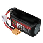 LinkMejor Power 14.8V 1550mAh 150C 4S LiPo Battery XT60 Plug for RC Drone
