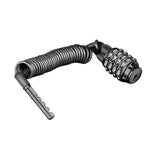 LinkMejor Coiled Bike Lock 4-Digit Combination Anti-Theft Security Cable 1.5M Retractable Lock for Bicycle Helmet Scooter