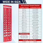 34 Sizes Thread Checker Nut And Bolt Gauge Metric M4 To M16 8 Drill Bit Gauge Aluminum Alloy Thread Measuring Tool