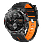 HT37 1.46-inch HD Screen GPS 3ATM Waterproof 540mAh Massive Battery Built-in Flashlight bluetooth Call Heart Rate Blood Pressure Blood Oxygen Monitor Sleep Monitoring Multi-sport Modes Smart Watch