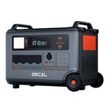 [US Direct]Blackview Oscal PowerMax3600 Rugged Power Station with PM200/PM400 Solar Panel Kit 3600Wh to 57600Wh LiFePO4 Battery Pack Power Bank with 14 Outlets 5 LED Light Modes Morse Code Roller Power Backup for Emergency Communication Camping House