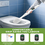 Tevorex 2000mAh Rechargeable Electric Toilet Spin Scrubber Brush 360° Adjustable Cleaning Rotation IPX6 Waterproof Multifunction Bathroom Cleaning Tool with LED Display