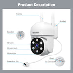 LinkMejor SH061 1080P 2MP HD WiFi Home Security Camera PTZ AI Wireless Monitoring Camera Night Vision Human Detection Two-way Intercom IP66 Waterproof Video Surveillance CCTV Cameras