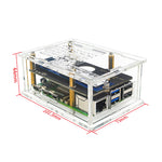 Acrylic Case for Raspberry Pi 5 PCIe to M.2 Adapter Board with Heat Sink Compact Design Efficient Cooling