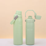 1000ml Stainless Steel Sport Coffee Tumbler Vacuum Flask Water Bottles With Drinking Directly Mouth