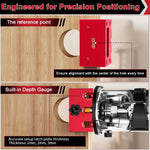 Door Latch Mortise Tool for Router 1" x 2-1/4" Door Latch Jig Clamp Aluminum Alloy Template Kit Fits 1-3/8" & 1-3/4" Thick Wooden Doors Latch Installation Kit