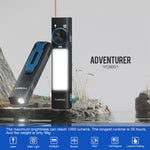 LinkMejor YC8001 800LM Flat LED Flashlight Type-C Rechargeable EDC Torch with Tail Magnet IP67 Waterproof Built-in1000 mAh Battery Lantern