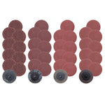 40pcs 2 Inch Roll Lock Sanding Disc 24/60/120/240 Grit Sandpaper
