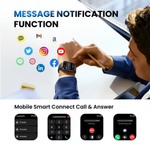 LinkMejor Watch 3 1.85-inch AMOLED Display 45 Days Standby 1ATM Waterproof AI Voice Assistant bluetooth Call Heart Rate Blood Oxygen Monitor Sleep Monitoring Breathing Training Multi-sport Modes Smart Watch