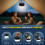 LinkMejor Outdoor Solar Fan Light Portable Rechargeable Hanging Lamp USB Rechargeable Folding Camping Lights Easy to Use