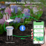 LinkMejor Wireless WIFi Soil Sensor Support Soil Moisture Temperature Smart Home Solar Soil Sensor for Garden Flower Plant