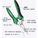 Multifunctional Serrated Stainless Steel Electrician's Scissors 200mm ABS Handles Labor-Saving Spring Versatile Cutting for Fabric and Cables