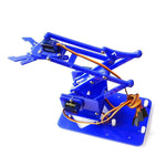 4-DOF Acrylic Robotic Arm Kit Four-Axis Easy Assembly DIY Robotics Components for Arduinos Programming Learning