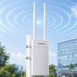 LinkMejor CF-EW61-S Outdoor WiFi Access Point 300Mbps 2.4GHz Long Range Omnidirectional Weatherproof IP66 High Power QualcommChip PoE Wireless AP for Park Farm